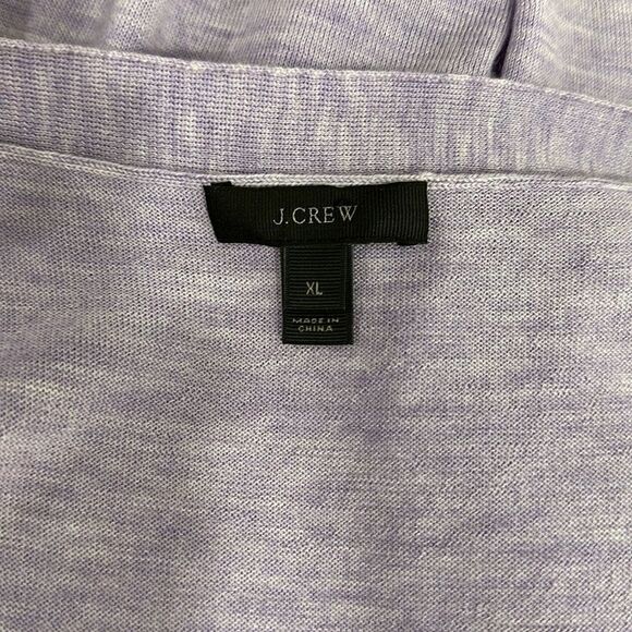 J. Crew Lavender Color Merino Wool Cold Shoulder Sweater Size XL - Picture 4 of 8